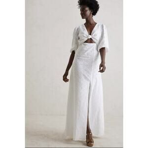 Anthropologie Hutch Eyelet Cut-Out Maxi Dress